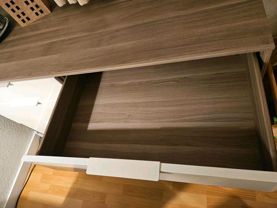 !Nur 60€! IKEA Set Schlafzimmer Bett Nachtschrank Kommode Nyvoll in Wildau