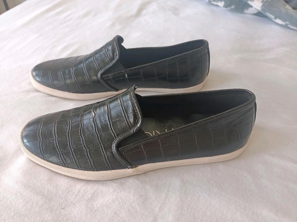 Calvin Klein Herren Schuh/Loafer Gr.45 Schwarz Kroko Optik in Soest