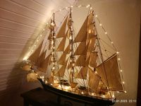 Holzmodellschiff 140 x 110 cm Gorch Fock mit LED Niedersachsen - Bleckede Vorschau