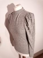 ORSAY Pullover Gr S 36 grau mit Perlen - neu Hessen - Otzberg Vorschau