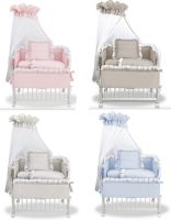 Baby Beistellbett Babybett Royal mit Spitze- Rosa Blau Beige Grau Berlin - Tempelhof Vorschau