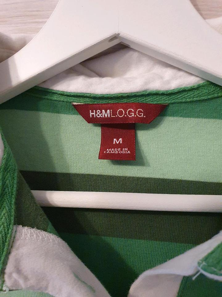 Neuwertiges gestreiftes Polo Longsleeve H&M L.O.G.G Gr.M in Schwedeneck