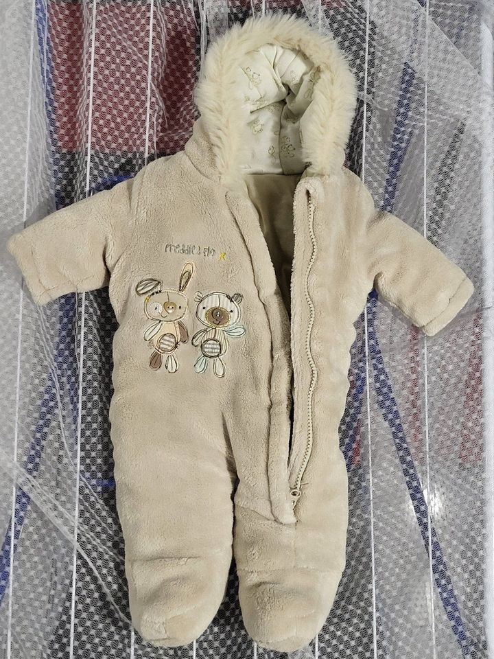 Plüsch Baby Overall Kombi Winter Jacke Anzug Schneeanzug Gr. 56 in Küstriner Vorland