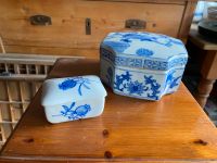Blau weiße Keramikschalen mit Deckel Nordrhein-Westfalen - Lichtenau Vorschau