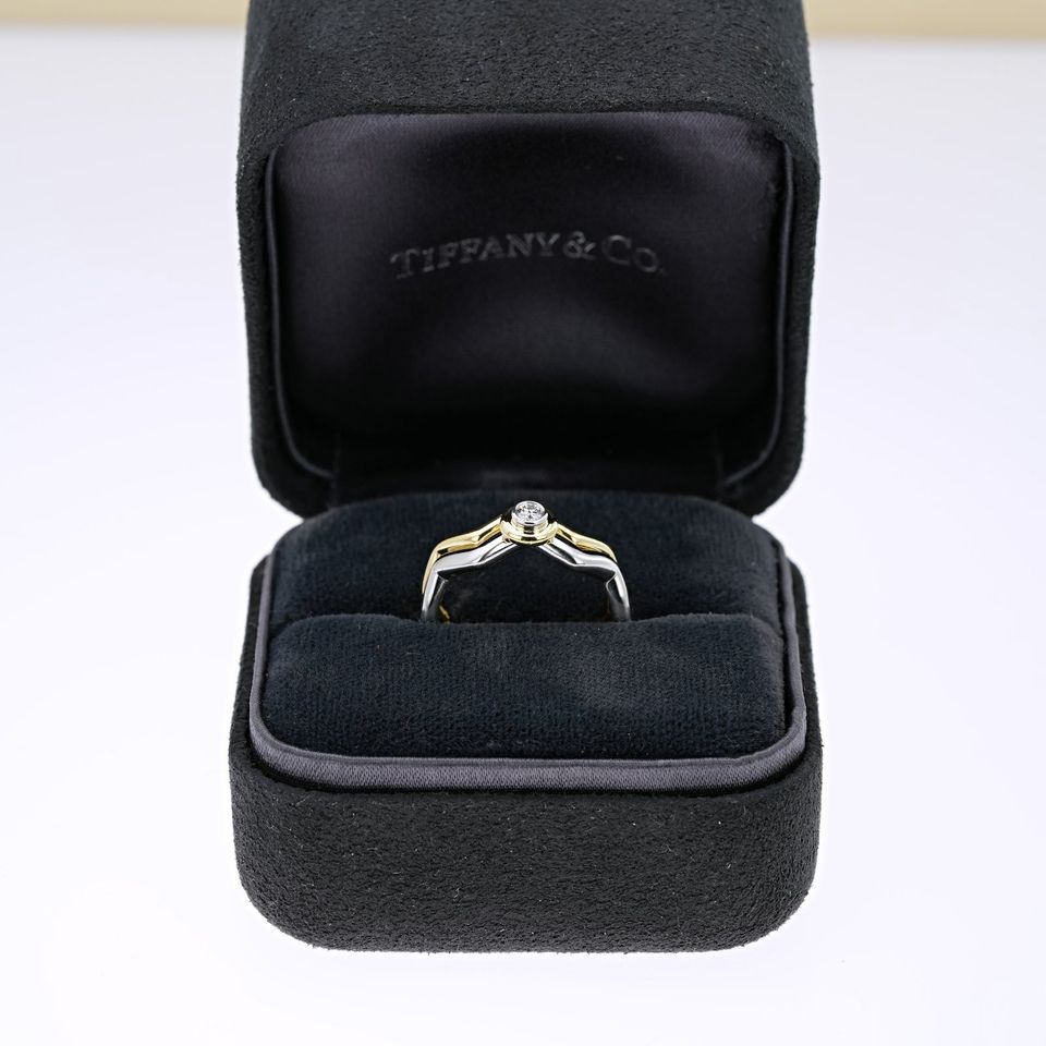 Tiffany & Co Paloma Picasso Ringe in 18kt Gelbgold und Platin 54 in Hamburg