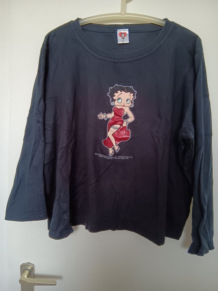Shirt Gr 52 / 54 Betty Boop schwarz Evans Kurzgröße 26 / 27 in Wiesbaden