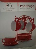 Tassen-Set in rot-weißen Design inkl. Gestell Nordrhein-Westfalen - Alsdorf Vorschau