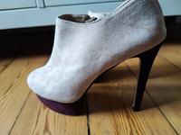 Zara High Heels hellbraun beige + bordeauxrot Gr. 38 Plateau Rheinland-Pfalz - Zweibrücken Vorschau
