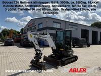 Bobcat E26 Minibagger Nullheck MS03 3 Löffel Alle Leitungen Bayern - Aichach Vorschau