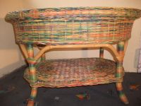 Rattan Korbtisch bunt L 95 x B 69 x  H 62 Bayern - Burgau Vorschau