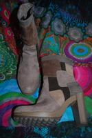 s.Oliver IRRE Stiefeletten Plateauschuhe Gr. 40 Patchwork BRAUN Hessen - Beselich Vorschau