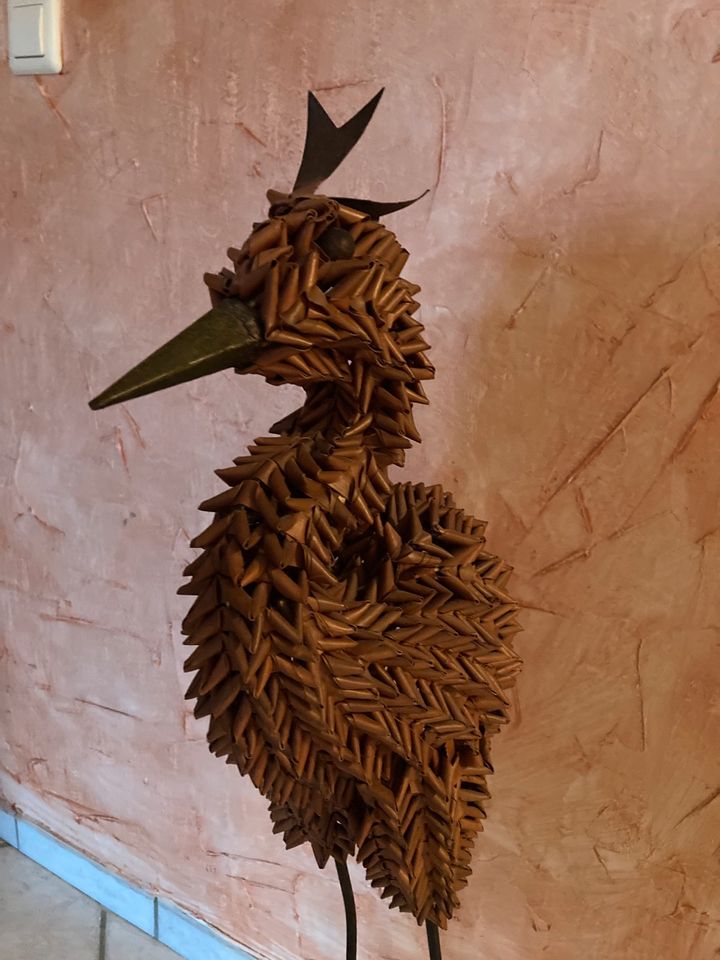 Vogel Storch aus Naturmaterialien in Werpeloh