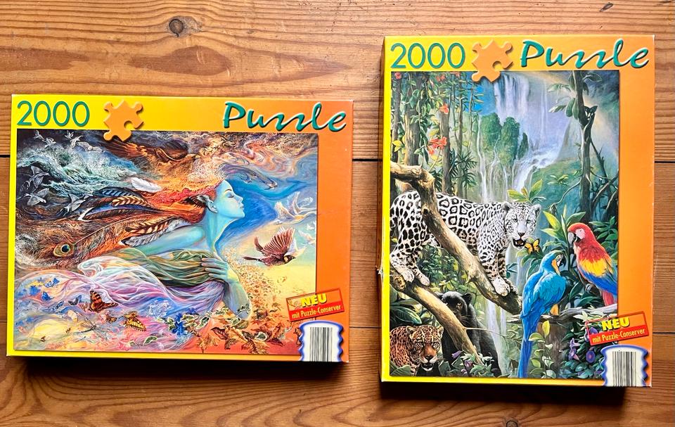 Puzzle 2x2000: Josephine Wall „Sprit of Flight“ & Jungle Friends in Berlin