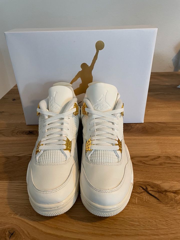 Air Jordan 4 White&Gold Gr. EU 44 in Kaiserslautern