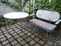 DDR Tisch und Bank aus Metall gefertigt Nostalgie Dresden - Cotta Vorschau