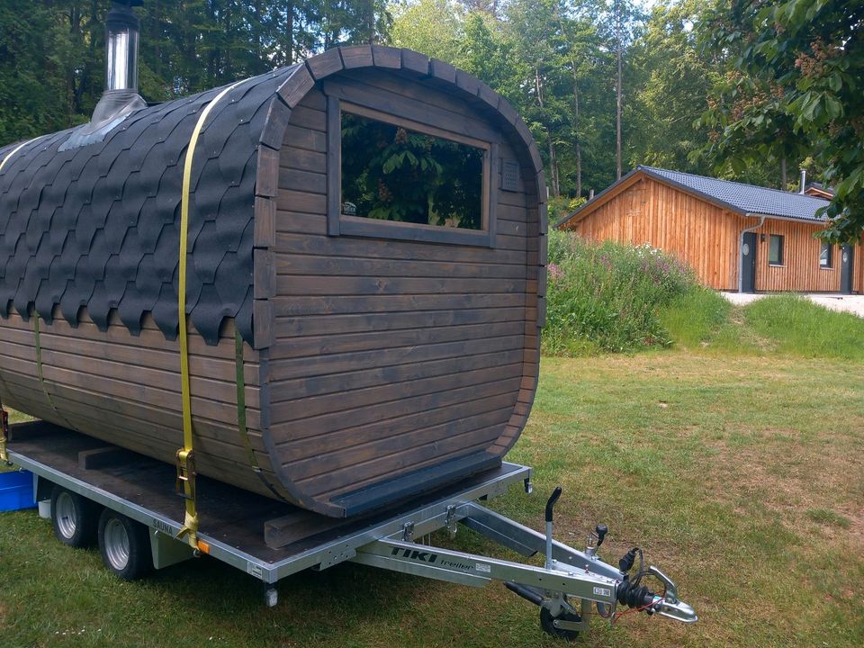 Mobile Sauna mieten * Fasssauna * Saunafass in Pegnitz