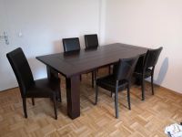 Super Angebot!!! Massivholz Tisch dunkelbraun mit 5 Lederstühlen München - Altstadt-Lehel Vorschau
