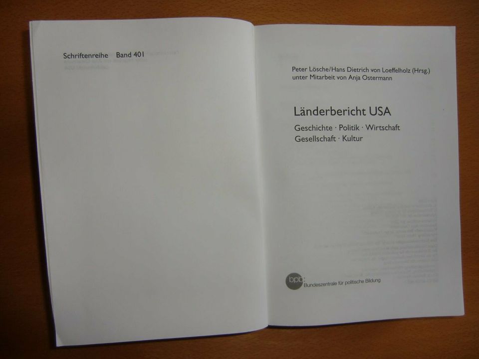 Länderbericht USA  Peter Lösche - bpb Band 401 in Berlin