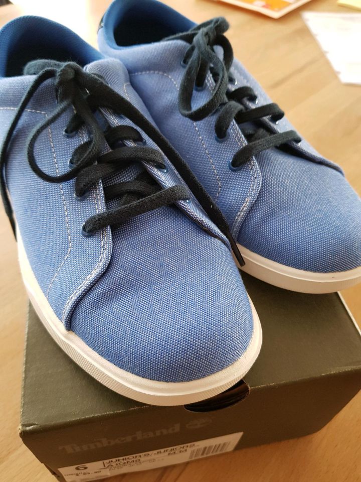 Timberland Sneaker Halbschuhe Groveton Canvas blau  Gr. 39 *NEU* in Korb