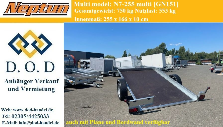 Neptun Multitransporter Anhänger N7-255 kippbar Trailer 750 kg in Castrop-Rauxel