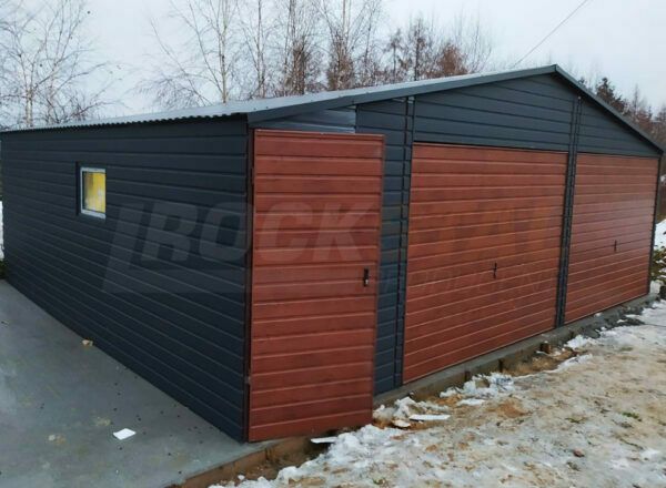 PREMIUM Blechgarage 9x6m Fertiggarage Lager Garage Sektionaltor in Wittgensdorf