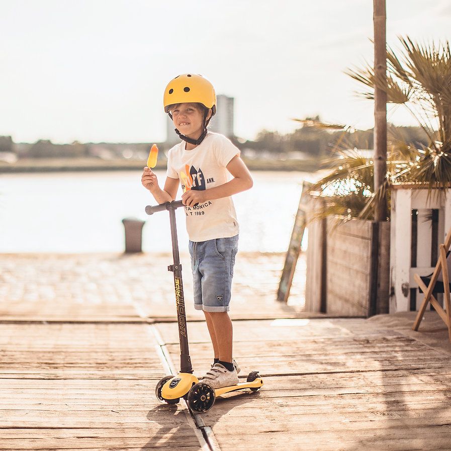 Tretroller Scoot and Ride Highwaykick 3 LED Lemon Gratis Versand in Wangen im Allgäu