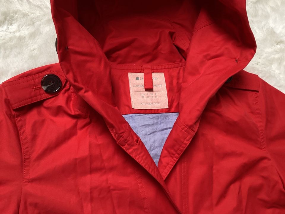 Street One Mantel Parka Übergang rot Größe 38 in Großbeeren