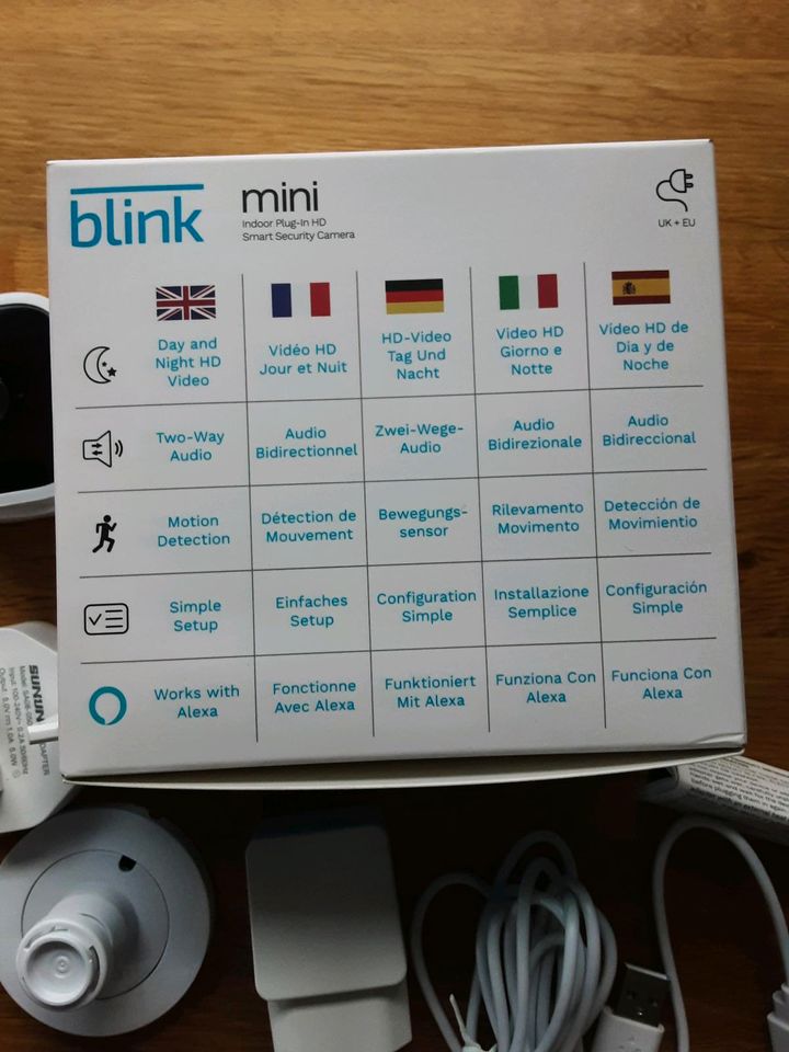 Blink Mini, weiß, 1080p-HD-Video innen Plug-in-Überwachungskamera in Johannesberg