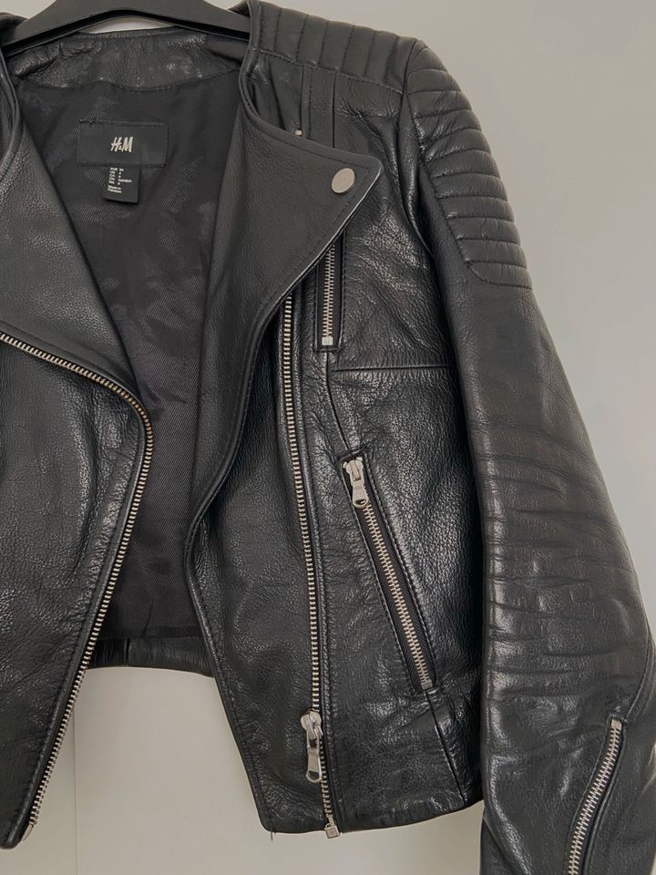 H&M Echt Lederjacke in Größe 34 in Heiligenhaus