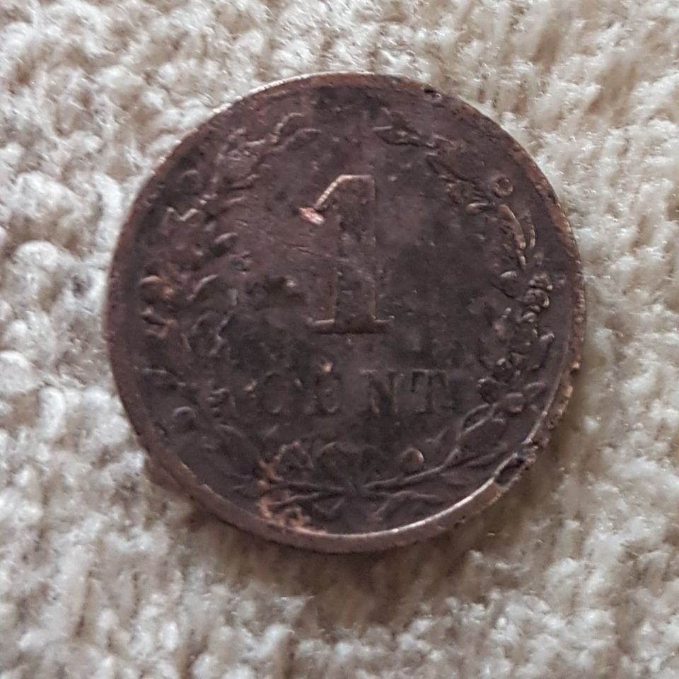 1 cent Königreich der Niederlande von 1882 in Esens