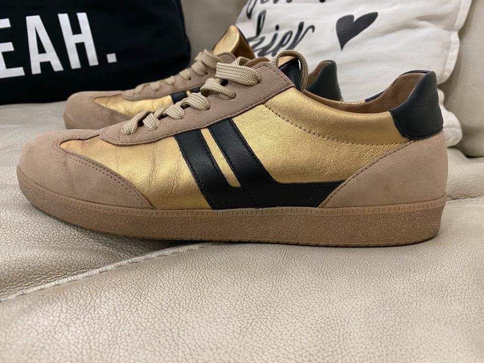Gabor Damen Sneakers Gold/schwarz/beige aktuelle Kollektion in St. Leon-Rot