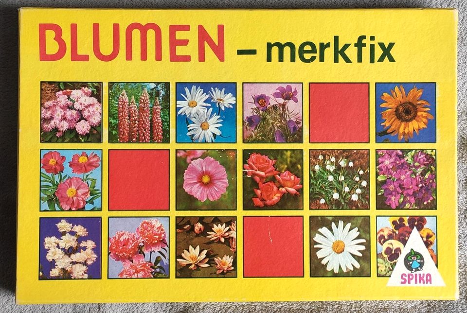 DDR Spika "Blumen - Merk Fix" Memory / Karten-, Legespiel in Hohen Neuendorf
