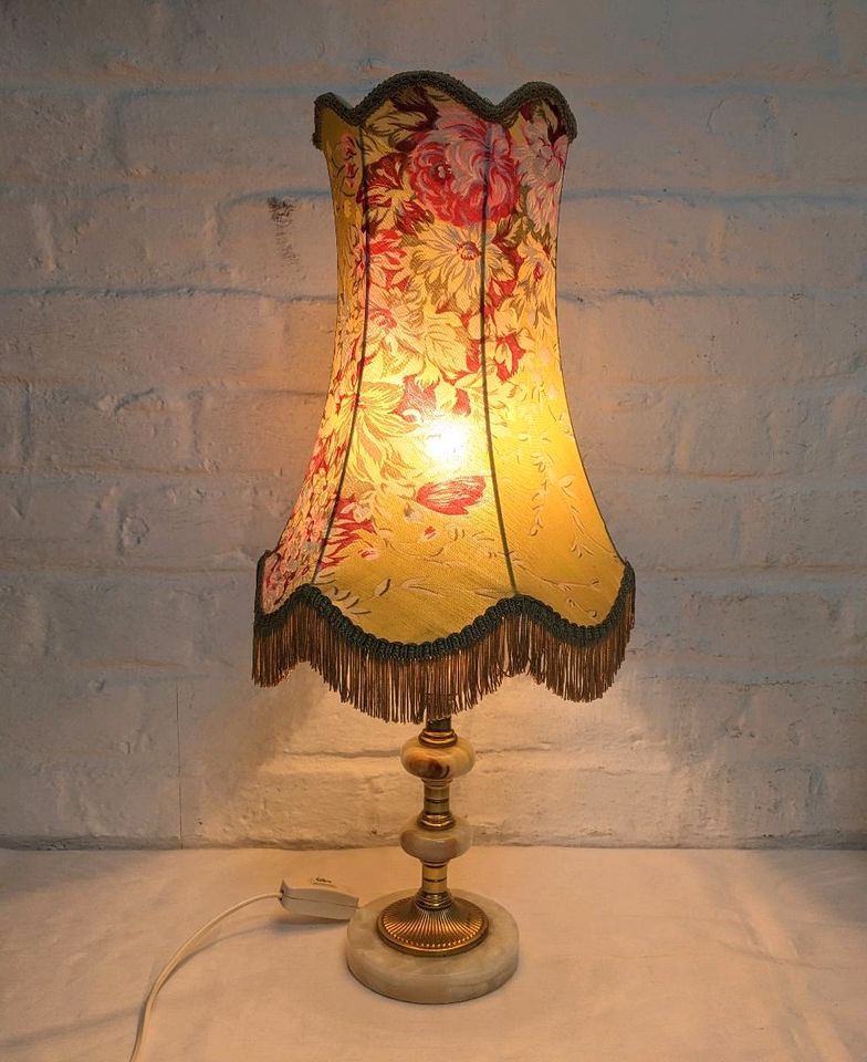 Vintage Schirmlampe,Marmor Leuchte,Lampe,Tischlampe in Köln