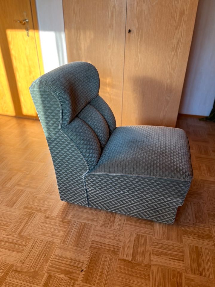 Bequeme Sessel, Vintage mit graugrünem Samt in Alsfeld