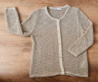 Goldfarbene Strickjacke mit Laméfäden Hessen - Fernwald Vorschau