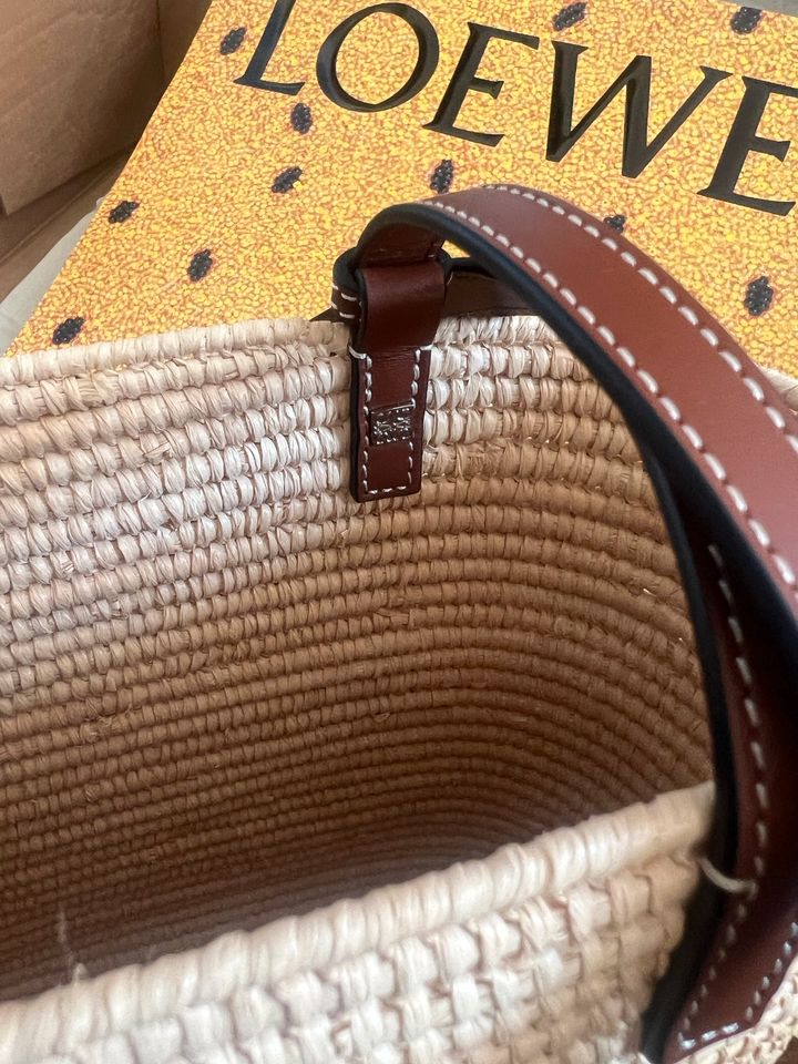 Loewe Raffia Tasche NEU Paula’s Ibiza Anagram Handtasche Bast in Wees