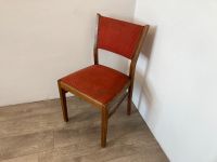 #A DDR Midcentury Esszimmerstuhl Polsterstuhl Holz rot 60er Stoff Sachsen - Burgstädt Vorschau