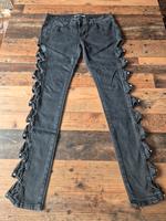 Ausgefallene schwarze Sommer-Jeans Gr. L (40) Niedersachsen - Barnstorf Vorschau