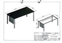 Büroausstattung AMS Schreibtisch schwarz Alu 160 x 80 cm Niedersachsen - Müden Vorschau