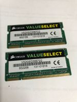 2GB CORSAIR Value Select DDR2 RAM 667MHz PC2-5300S SO-DIMM CL5 VS Nordrhein-Westfalen - Roetgen Vorschau