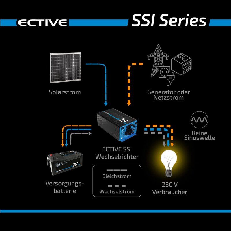 ECTIVE SSI 20 Inverter Wechselrichter MPPT-Solarladeregler Ladege in Menden