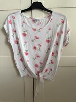 T-Shirt Sommershirt Crop Blumen weiß Berlin - Spandau Vorschau