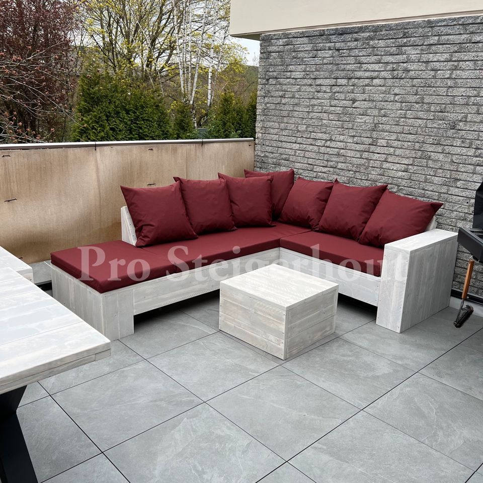 Gerüstholz Lounge-set Gartenmöbel Gartenset Lounge-sofa Ecklounge in Kleve