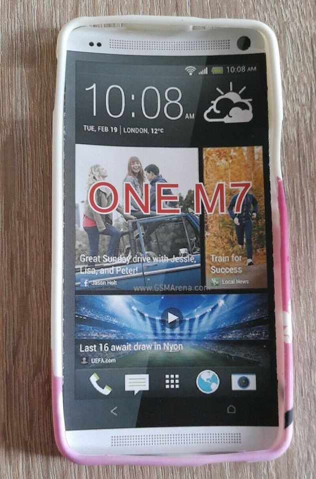 Handyhülle/-cover * HTC ONE M7 * Blumen * rosa * Neuwertig in Zweibrücken