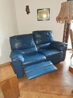 Blaue Ledercouch mit Sessel. Beides mit Liegefunktion, gebraucht. Niedersachsen - Gifhorn Vorschau