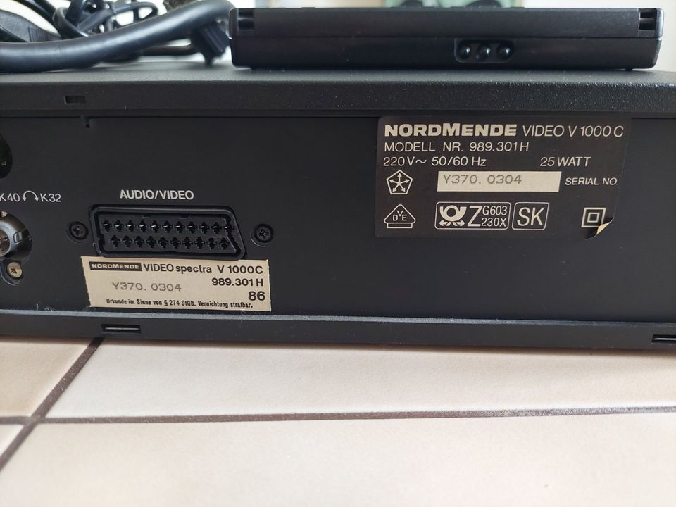 Video Recorder Nordmende spectra V 1000 C in Rheda-Wiedenbrück