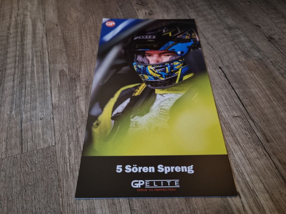 Autogrammkarte SÖREN SPRENG Porsche Carrera Cup 2024 Motorsport in Chemnitz