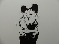 Banksy "Kissing coppers" Lithographie, limitiert "GERAHMT" Nordrhein-Westfalen - Gronau (Westfalen) Vorschau