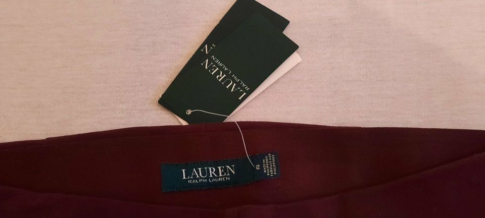 RALPH LAUREN Damen Hose Gr. 12 / 44 Burgund *NEU & PORTOFREI* in Bad Homburg