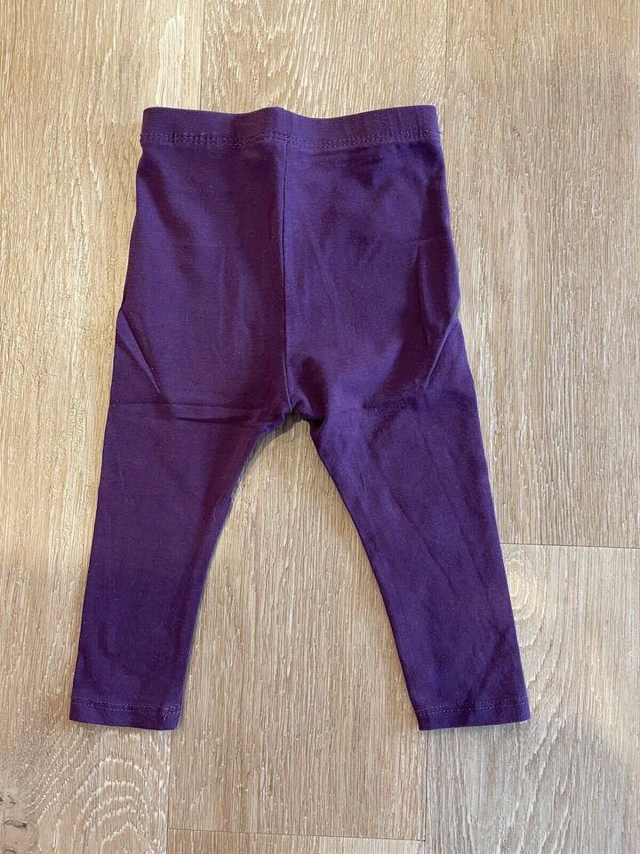 5 Leggings 74 Mädchen lila rosa grau rot Punkte H&M Tom Tailor in Selsingen